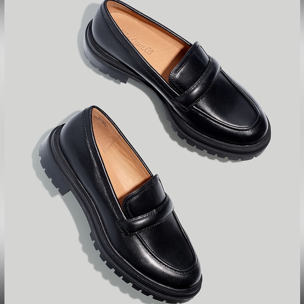Madewell Bradley Lugsole Loafers - Worn Twice - Black Leather